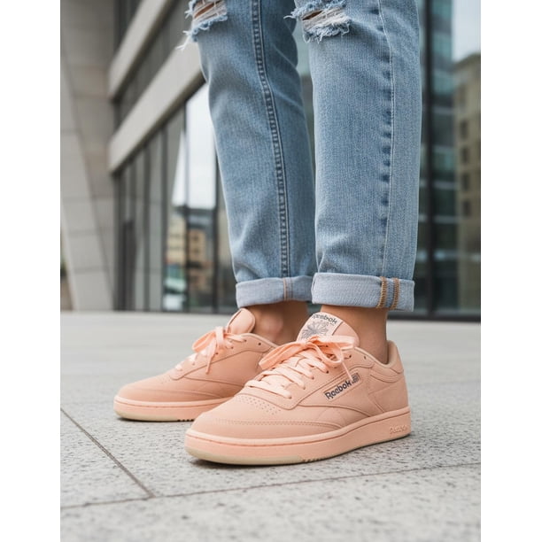 Tenis Reebok Mujer Dama Casual Club C 85 Suede Peach Coral naranja 3,5 MX