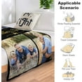 thumbnail image 5 of Custom Throw Blanket for Dad with Photo Personalized Happy Fathers Day Blankets with Pictures Customized Blanket for Dad Grandpa on Fathers day Halloween Christmas New Year Blankets, 5 of 6