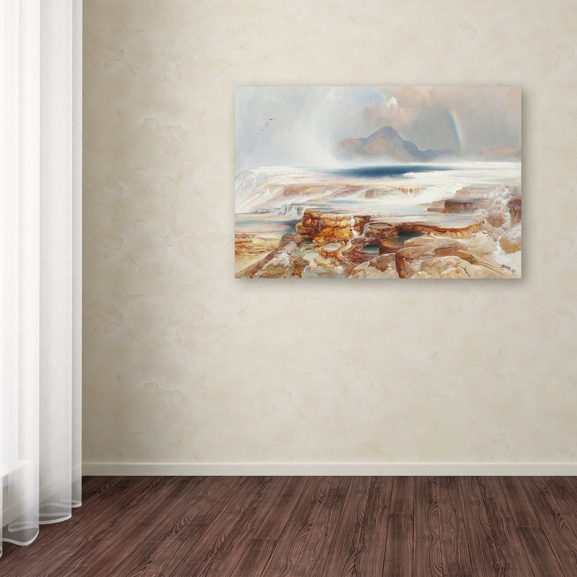 Thomas Moran 'Hot Springs Of The Yellowstone' Canvas Art