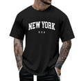 thumbnail image 1 of BOBOGOJP T-Shirts à Manches Courtes pour Hommes Col Rond (Noir,G), 1 of 4