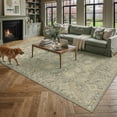 thumbnail image 2 of PureCozy 9'x12' Large Area Rugs for Living Room Vintage Oriental Traditional Bedroom Dining Room Office Farmhouse Soft Low Pile Distressed Washable Non-slip Green Rugs Carpet, Green, 2 of 7