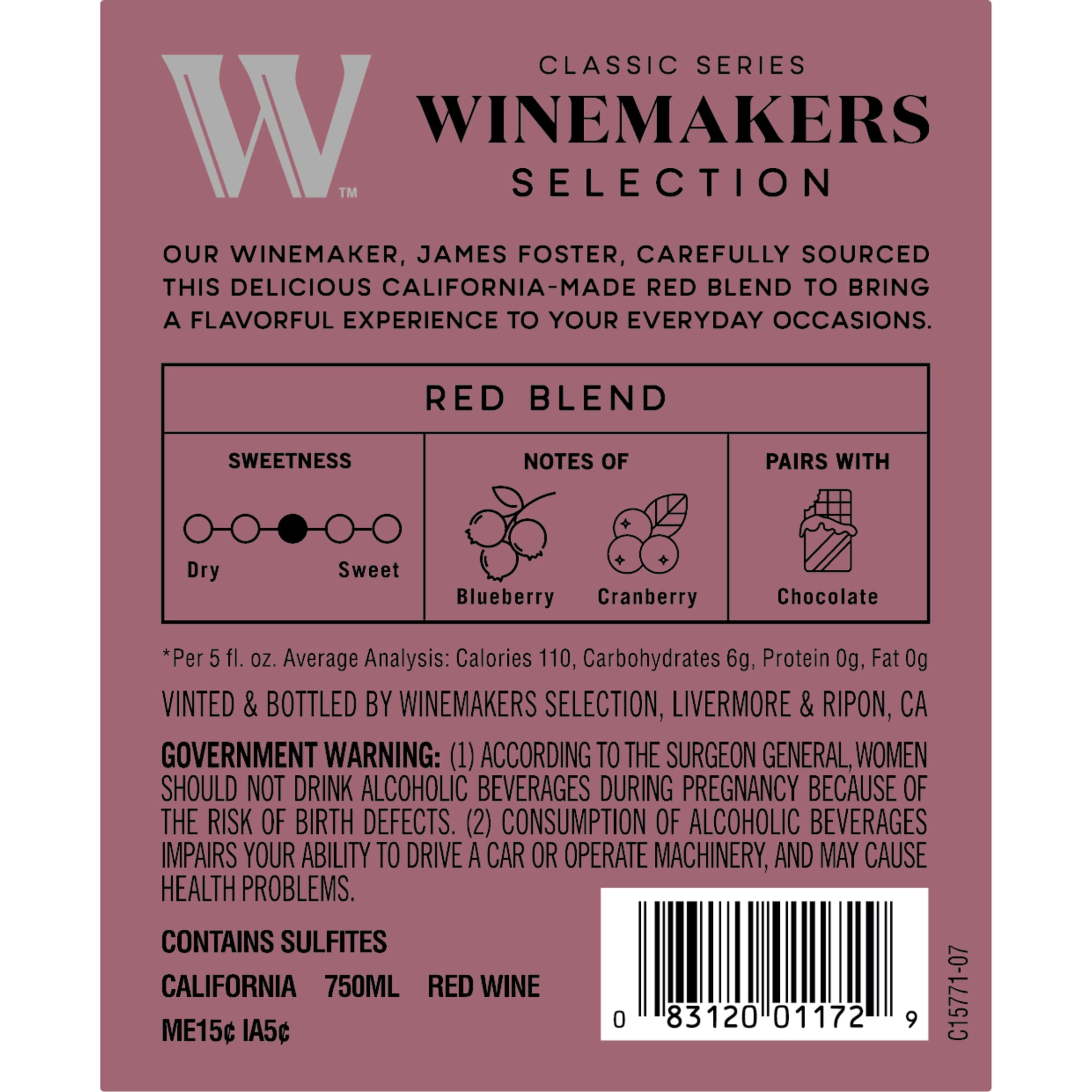 Winemakers Selection Red Blend, Red Wine, 750ml