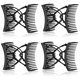 thumbnail image 1 of 4 Pieces Stretchy Double Comb Hair Clip Adjustable Elastic Hair Comb No Crease Hair Pins Hair Accessories for Women Curly Thick Wavy Hair Ponytail (Bl, 1 of 5