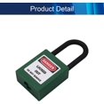 thumbnail image 4 of Wekity 1PCS Lockout Tagout Locks Safety Padlock Loto Locks Keyed Alike PA Lock Out Tag Out Steel Shackle Small Luggage Padlocks Green 1PCS-0621, 4 of 5