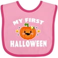 thumbnail image 3 of Inktastic My First Halloween with Pumpkin and Stars Boys or Girls Baby Bib, 3 of 4