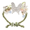 thumbnail image 1 of GOOHOCHY Anillo de flores de mariposa exquisita estilo vintage de cuerda verde tejido de dedo ajustable joyería elegante para mujeres, 1 of 7