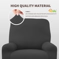 thumbnail image 3 of Easy-Going Super Stretch Sofa Slipcover Non Slip Couch Cover, Recliner Size, Dark Gray, 3 of 7