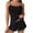 Black, variant on SuDongPo Womens Cami Pajama Sets Summer Casual 2 Piece Ribbed Knit PJs Soft Sleeveless Tank Top and Shorts Camisole Lounge Set