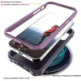 thumbnail image 3 of ArmadilloTek Vanguard Case Compatible with iPhone 12 Mini (5.4 inches) Military Grade Full-Body Rugged with Built-in Kickstand [Screenless Version] - Purple, 3 of 4