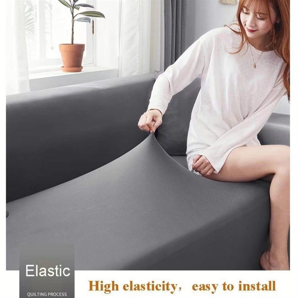 Solid Sofa Cover For Living Room Elastic 1/2/3/4 Seater Sofa Cover Protector L Shaped Corner Sofa Cover
