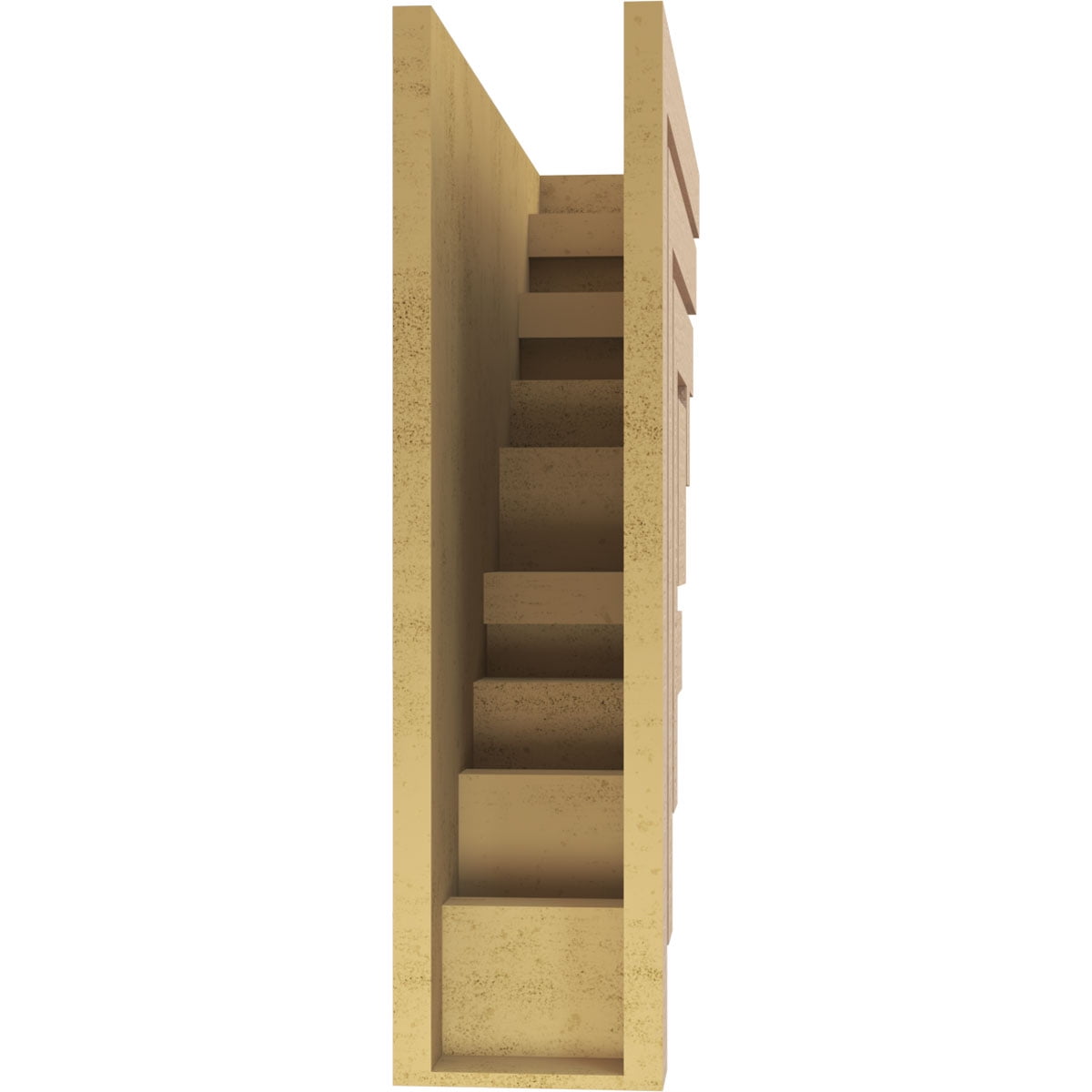 7"W x 28"D x 28"H Thin Landon Rough Cedar Woodgrain TimberThane Corbel, Primed Tan