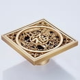 thumbnail image 1 of Mosiee Gold Floor Drain 10*10Cm Shower Square Deodorization Type Bathroom Kitchen Room, 1 of 8