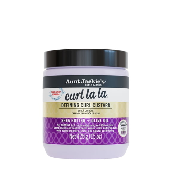 Aunt Jackie's Curl La La Defining Curl Custard Moisturizing Hair Cream, 15 oz