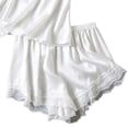 thumbnail image 6 of Sleepwear Sets for Women Lace Cami Tops with Removerable Pad Matching Short Silky Lounge Pajama Set White M, 6 of 6