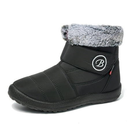 

Women Snow Boots Winter Shoes with Fur Lined Warm Slip On Boots for Women Waterproof Booties Comfortable Outdoor Anti Slip Shoes