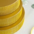 thumbnail image 4 of BalsaCircle 12" Gold Round Metal Pedestal Cake Stand with Rhinestones Party Display Dessert Riser Pedestal, 4 of 8