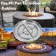 thumbnail image 3 of Yeshouse bandeja redonda empotrable para fogata, acero inoxidable, compatible con propano y gas natural, kit de encendido por chispa, 48,000 BTU, ideal chimeneas interiores y exteriores, 3 of 7