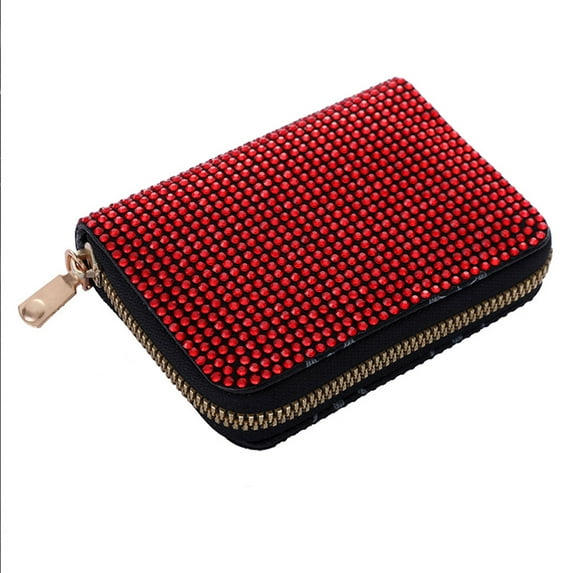 Franhais Women Wallet Fashion Card Storage Bag Purse with Zipper Card Holder Minaudiere Clutch for Party