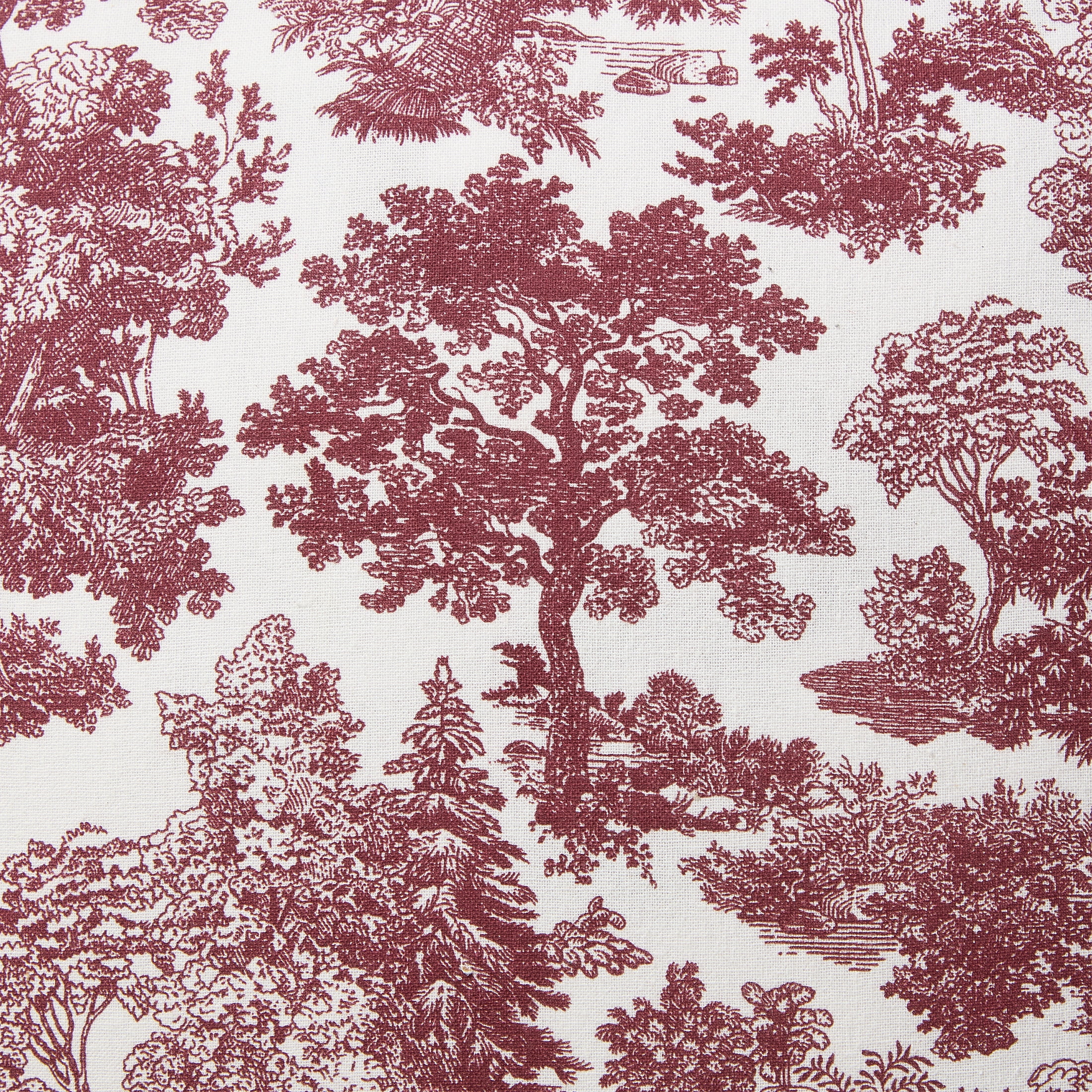 My Texas House 18 in x 18 in Red Forest Toile Decorative Pillow