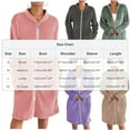 thumbnail image 3 of HUJlwoi Women Zipper Robe Fuzzy Fleece Long Sleeves Bathrobe Fluffy Plush Sleepwear Soft Cozy Housecoat Winter Loungewear, 3 of 5