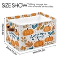 thumbnail image 4 of Yayeee Canvas Storage Basket with Handles for Shelves Fabric Bins Closet Organizer, Pumpkins Pattern, 4 of 8