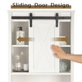 thumbnail image 6 of Tolead Wooden Bathroom Storage Over The Toilet with Adjustable Shelves and Sliding Doors, Towels, Wood, White, 6 of 8