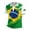 Dark Green, variant on Brazil Patriotic T Shirt for Family Matching Short Sleeve Soccer Jersey for Men Boys Kids Brasil Flag Print Casual Football Tops