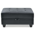 thumbnail image 4 of Glory Furniture Revere Faux Leather Ottoman in Black, 4 of 7