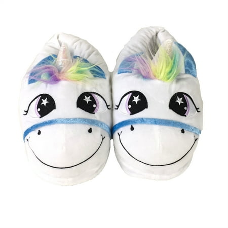 

Fashion Culture Rainbow Unicorn Plush Slippers Small/Medium