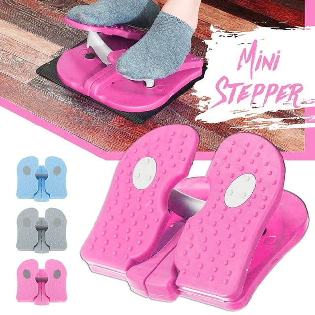 Dsseng Steppers For Exercise Folding Foot Peddle Physical Therapy Leg Exercisers Portable Fitness Stovepipe Machine Relieves Varicose Veins for Home Office(Sky Blue/Gray/Pink)