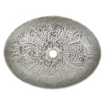 thumbnail image 5 of 20" x 15" Luxury Silver Vessel Bathroom Sink – Elegant Countertop Vanity Basin, Modern Oval Ceramic Bowl, 5 of 12