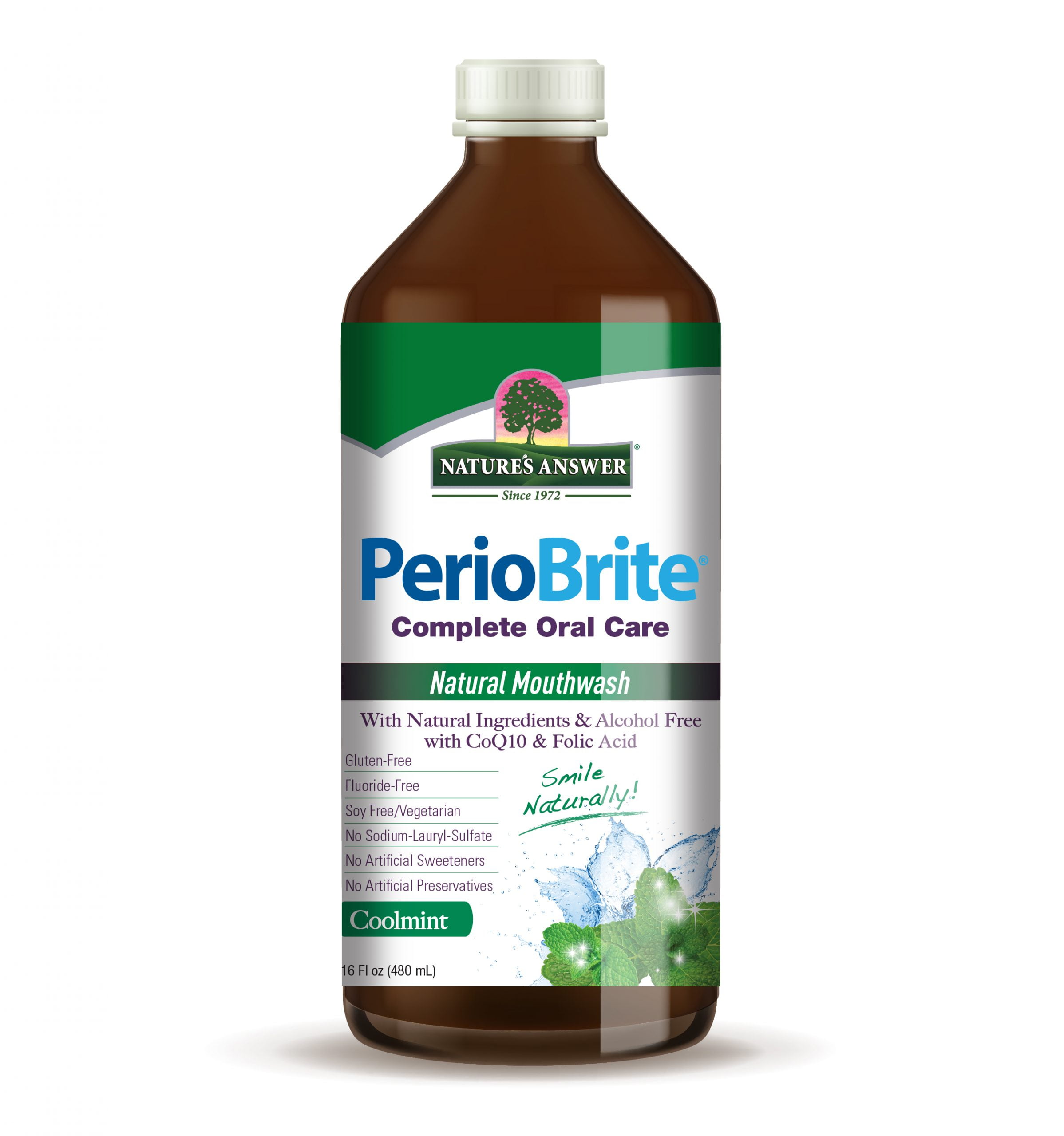 Nature&apos;s Answer 365882 Nature&apos;s Answer PerioWash Mouthwash Alcohol-Free Cool Mint - 16 fl oz