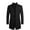 Black, variant on Defitshape Men's Wool Blend Pea Coat Long Sleeve Thick Quilted Trench Coat Business Casual Long Jackets & Coats Single Breasted Winter Fall Slim Fit Peacoat Black X-Small