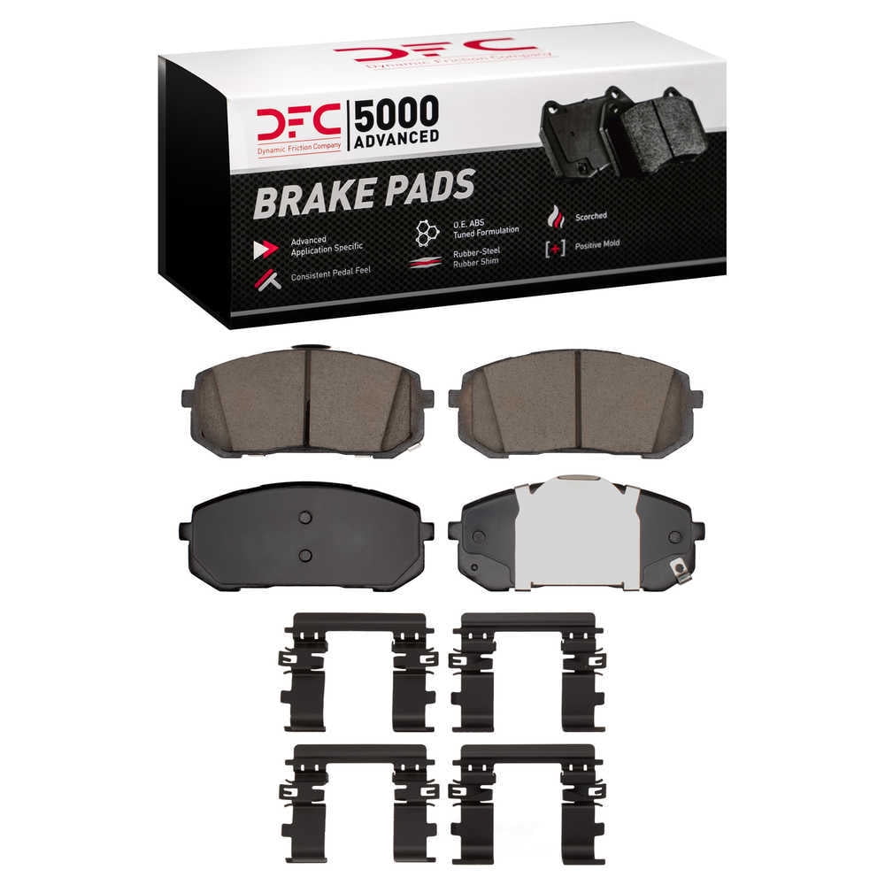 Dynamic Friction Company 1551-2400-01 DFC 5000 Advanced Brake Pads - Ceramic and Hardware Kit - OE