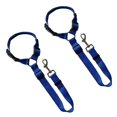thumbnail image 3 of Cinturón de seguridad para perros de coche [paquete de 2] 19-27 pulgadas arnés de seguridad ajustable para perros/gatos, tela de nailon (negro) Adepaton LN-1213, 3 of 6