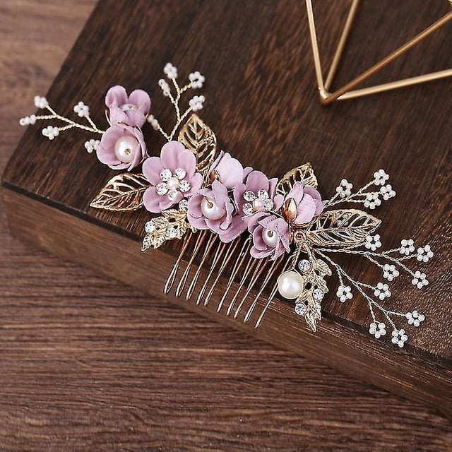 Accessoires pour Cheveux de Mariée Peigne à Cheveux Fait à la Main Fleur de Perle Alliage Coiffe de Mariage de Mariée