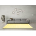 thumbnail image 3 of Ahgly Company Machine Washable Indoor Rectangle Solid Yellow Modern Area Rugs, 4' x 6', 3 of 4