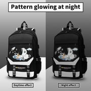 Lvelia Boys School Backpacks for Kids, Fashion Large Capacity School Bag,Waterproof Bookbags with USB Charge Port,Spaceman Printed Black