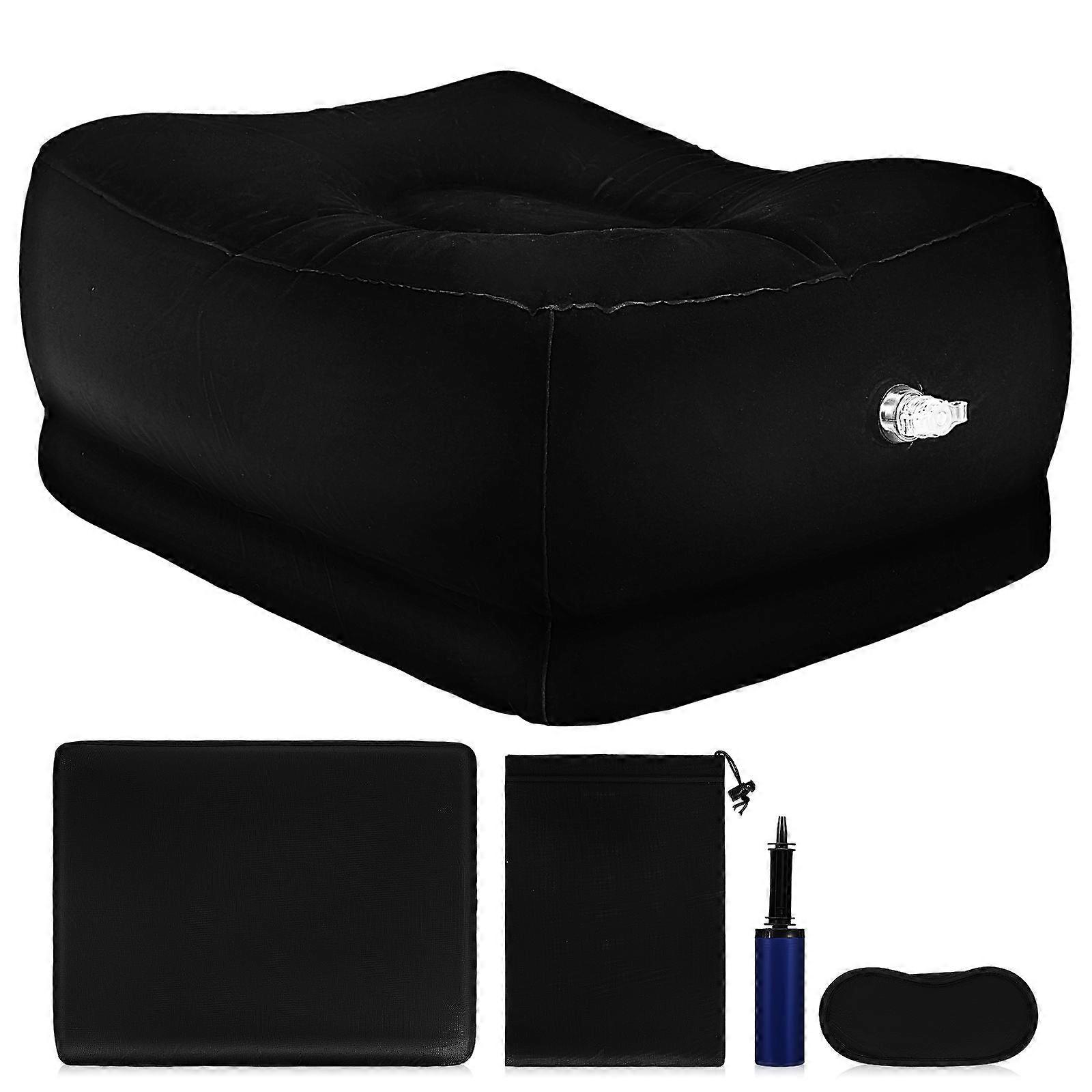 Pvc Foot Rst Inflatable Foot Rest for Travel with Soft PVC Material Black Color for ...