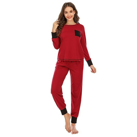 

Spdoo Pajamas Set Women’s Long Sleeve Sleepwear Soft Cotton PJs Casual Lounge Sets S-XXL