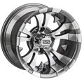 thumbnail image 2 of LSI 12" Warlock Machined/Gunmetal Golf Cart Wheels/Rims Yamaha, 2 of 3