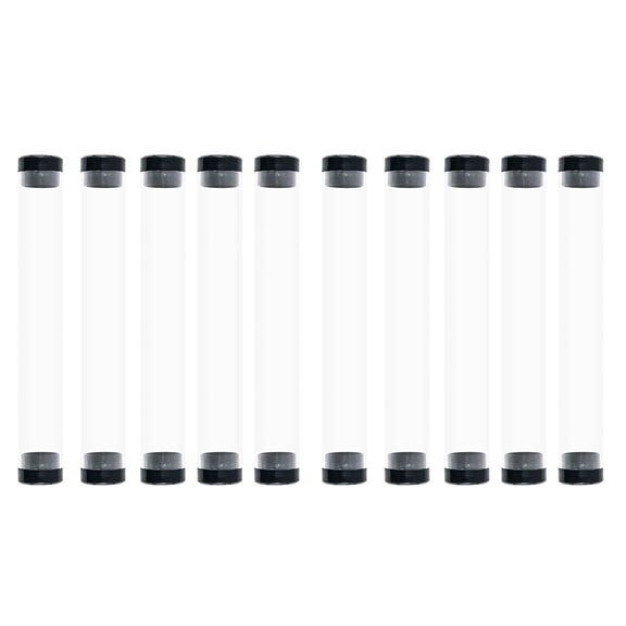 10 Pieces Pencil Holder Transparent Pen Boxes Cylinder Tube Pen Case Pen Storage Container Gift for Teacher