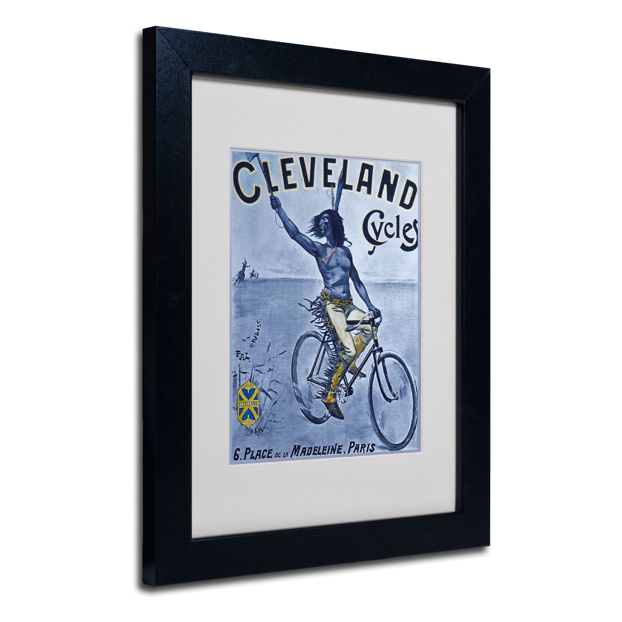 Trademark Fine Art "Bike 55" Matted Framed Art by Vintage Apple Collection, Black Frame