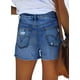 thumbnail image 4 of Pantalones cortos de mezclilla Onlypuff Casual Vintage para mujer Azul Marino XL, 4 of 4