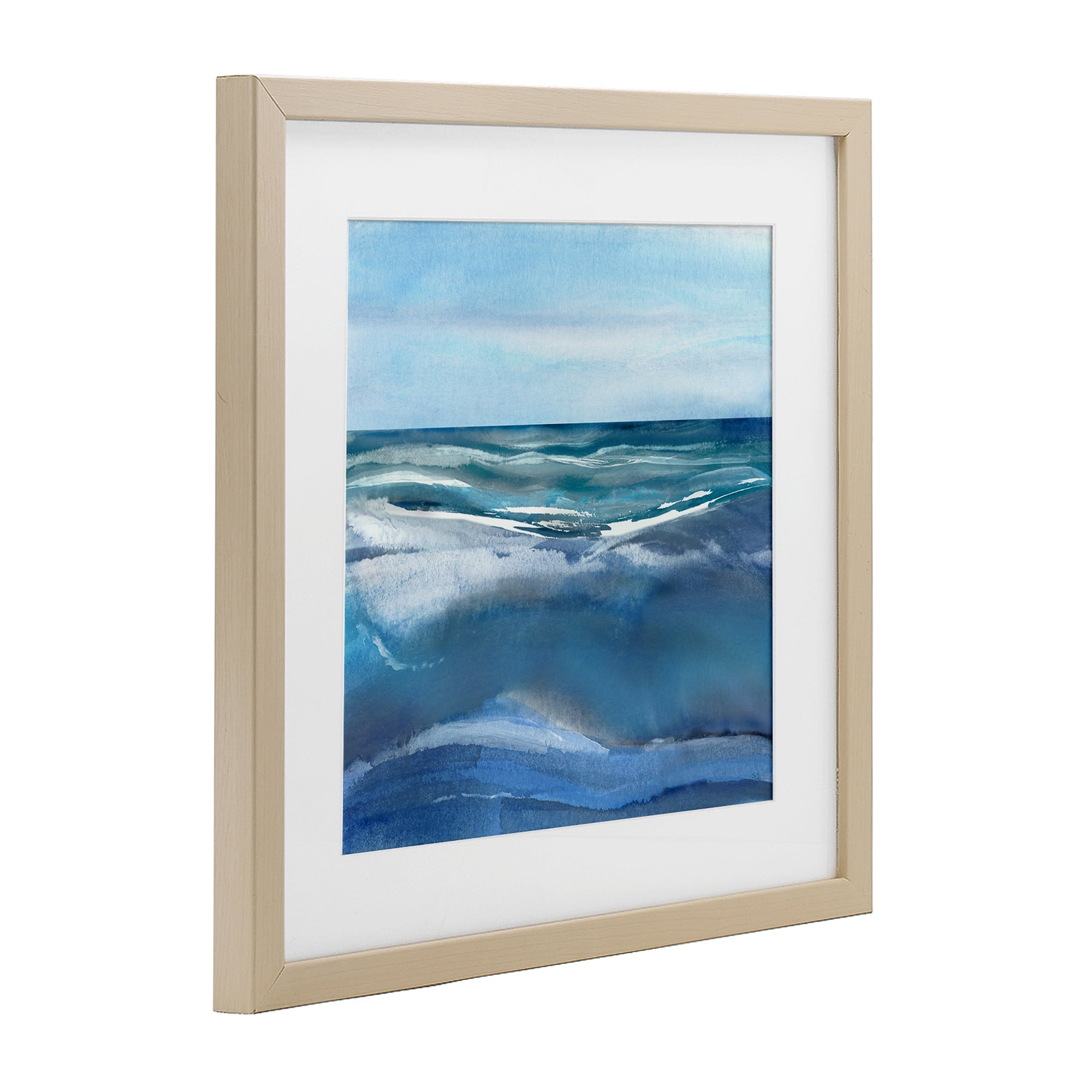 Stupell Industries Calm Seas under Soft Sky Birch Framed Print Under Glass, design by Susan Jill