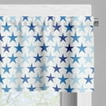 thumbnail image 3 of Ambesonne Stars Valance Pack of 2, Gradient Blue Toned Sky Item, 42"X12", Indigo Dark Blue and White, 3 of 5