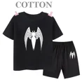 thumbnail image 3 of Conjunto de camiseta y pantalones cortos de algodón para niños de Marvel Spider Man de verano, ropa de dibujos animados para niños, conjunto de dos piezas de manga corta, conjunto para niñas y niños, 3 of 5