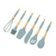 thumbnail image 2 of Utensilios de cocina de silicona, juego de utensilios de silicona de 6 piezas, utensilios de cocina con mango de madera duraderos para el hogar y el restaurante, 2 of 8