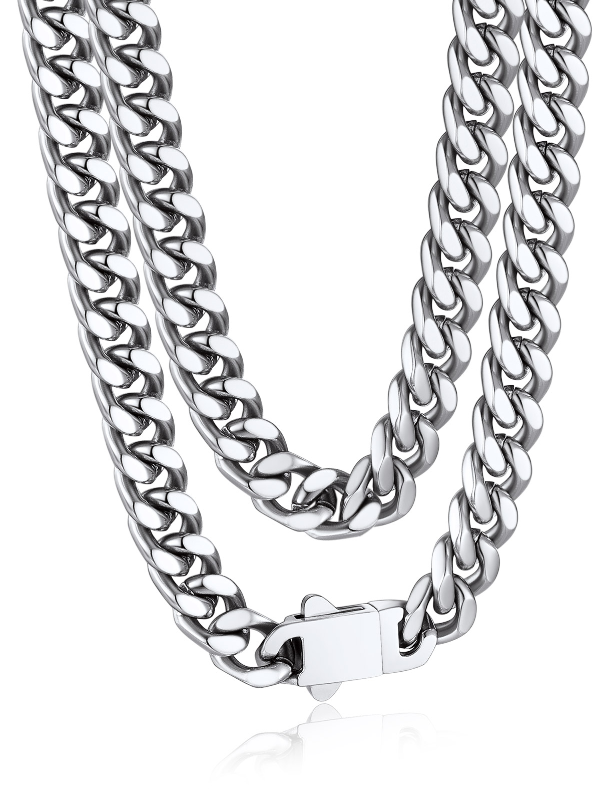 Bandmax 7mm Stainless Steel Cuban Link Chain Necklace photo 1