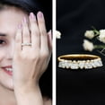 thumbnail image 3 of Rosec Jewels Lab Diamond Wedding Band - Heart Band Ring - EF-VS Quality Certified, 10K Yellow Gold, US 9.50, 3 of 9